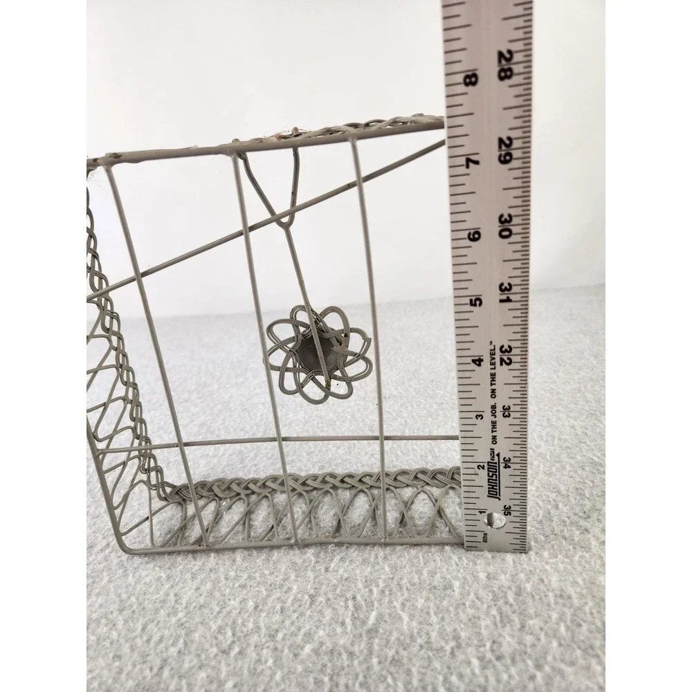 Vintage‎ Weighted Arm Napkin Holder Metal Wire Farmhouse Kitchen Decor Shabby